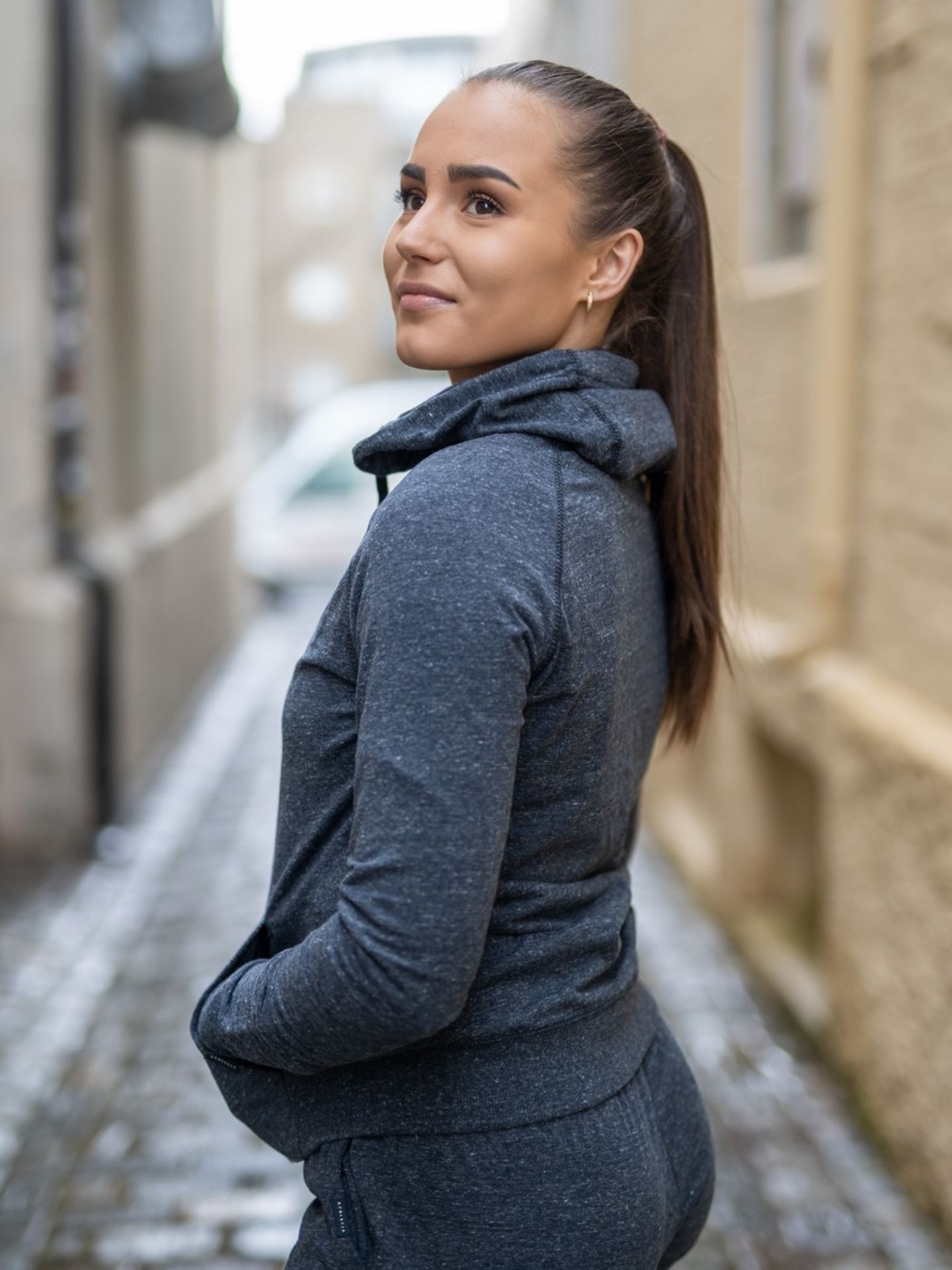 Chestine Melange Sweat Hoody