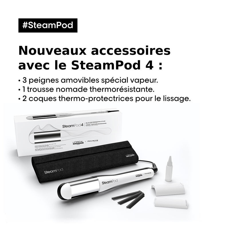 Pack lisseur boucleur SteamPod 4 cheveux fins