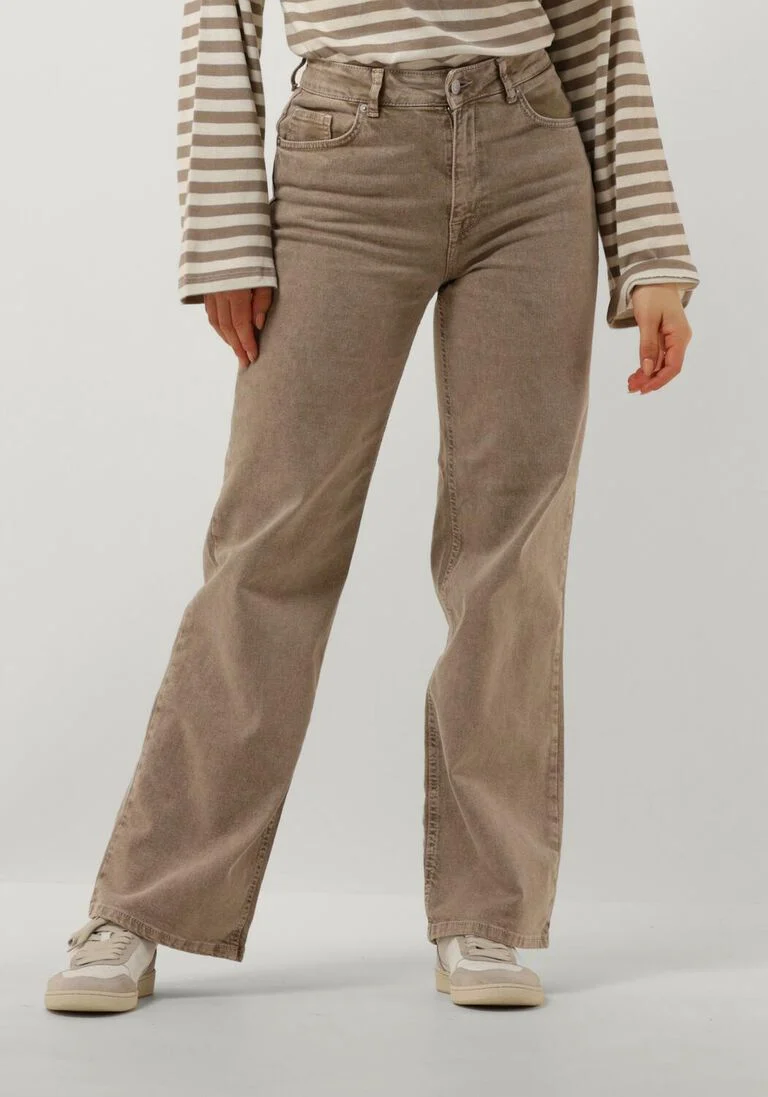SELECTED FEMME beige selected femme wide jeans slfalice-cora hw latte denim wide jeans