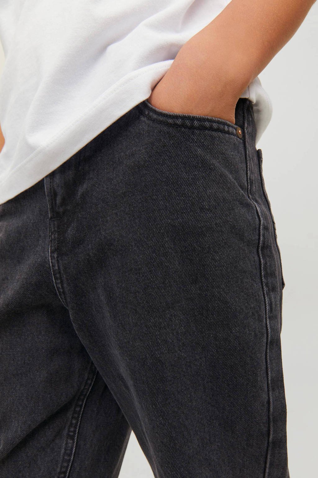 JACK & JONES loose fit jeans JJICHRIS JJORIGINAL black denim