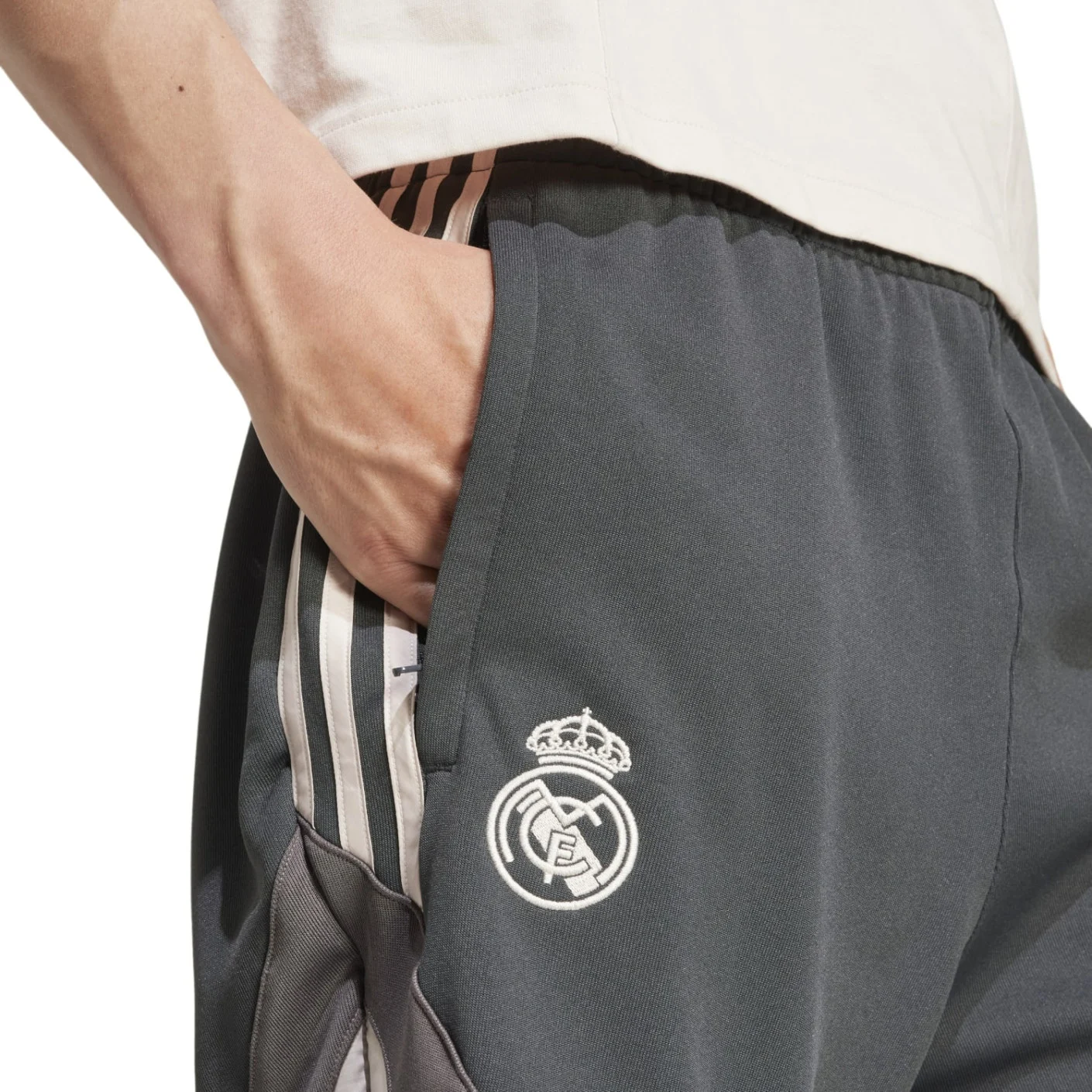 Adidas Real Madrid Originals Broekje 2024-2025 Donkergrijs Bruin Beige