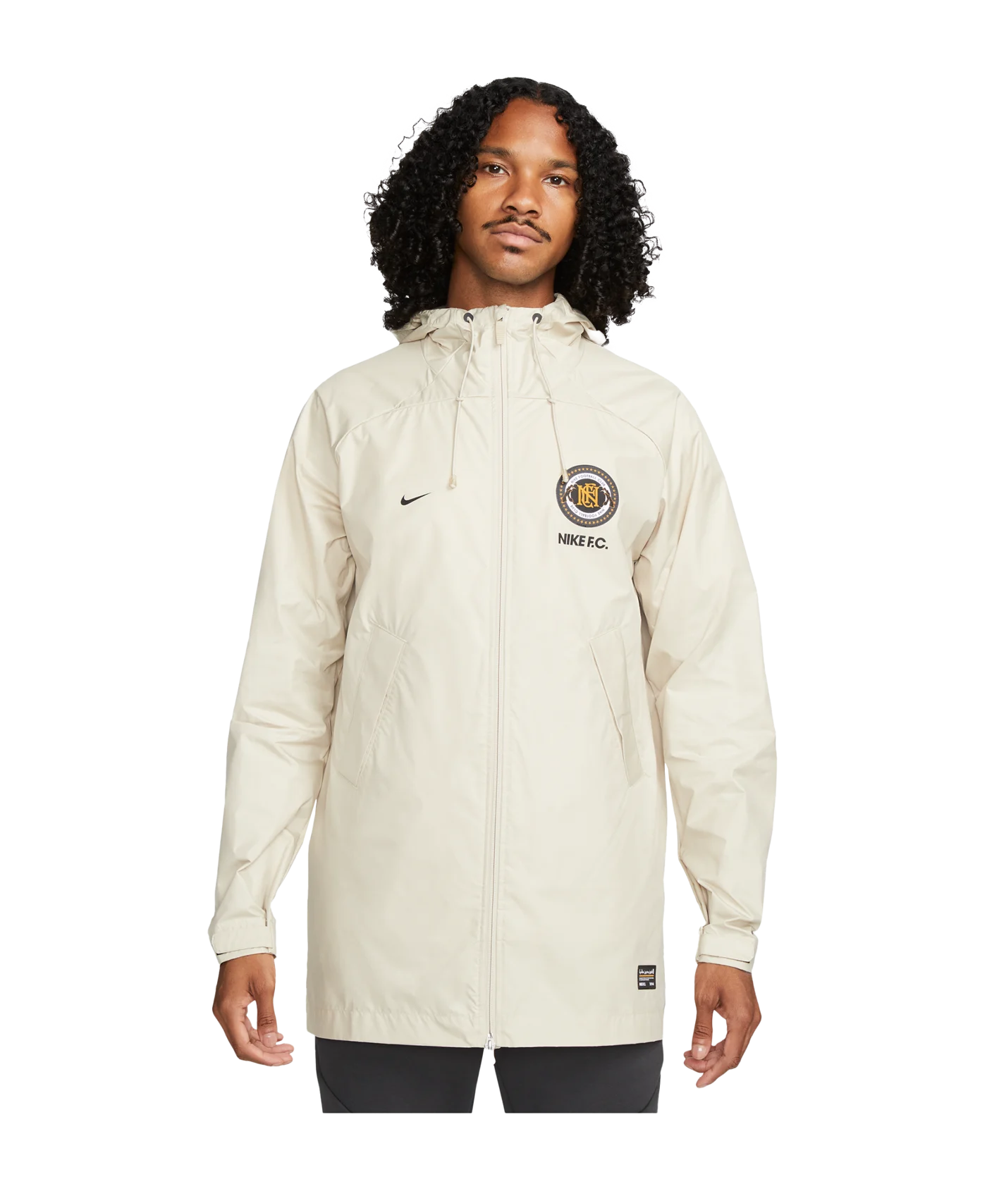 Nike F.C. Regenjacke Beige Schwarz F206