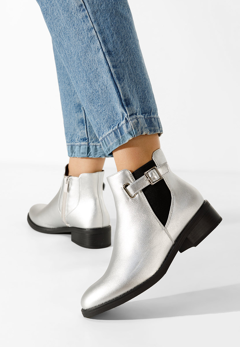 Boots femme argent Zuneta
