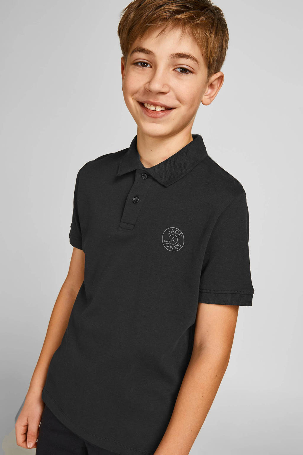 JACK & JONES polo JCOJERSEY zwart