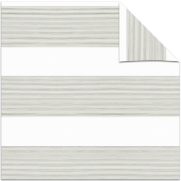 KARWEI duo rolgordijn lichtdoorlatend streep wit/grijs melee (kleurnr. 4404) 180x160 cm (bxh)