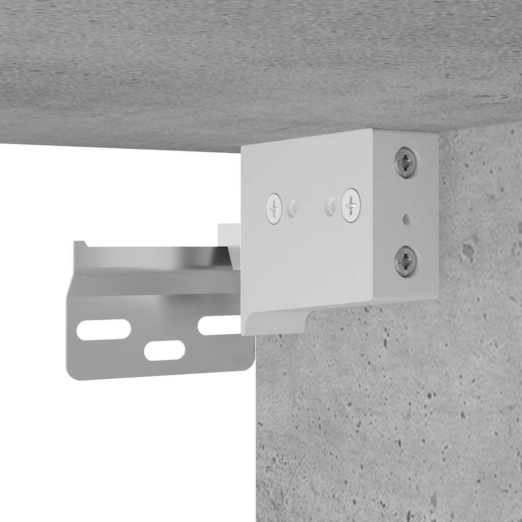 vidaXL 5-TLG. Badmöbel-Set Betongrau Holzwerkstoff, Badmöbelset, Badezimmerschrank, Unterschrank Bad, Badmöbel, Unterschrank Badezimmer
