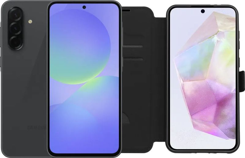 Samsung Galaxy A36 - 128GB - Smartphone - Zwart - 5G met BlueBuilt Book Case Zwart