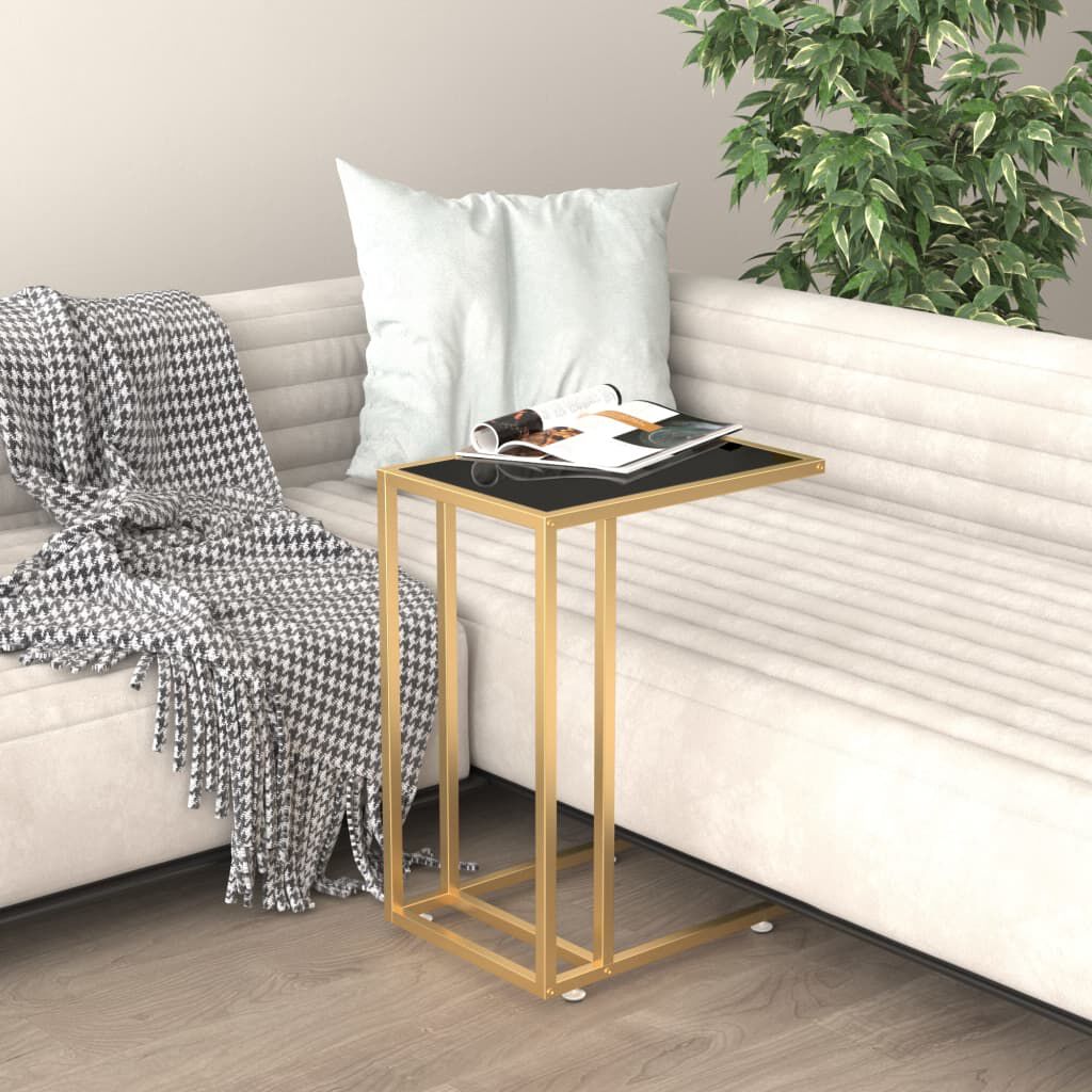 vidaXL Computer bijzettafel zwart 50x35x65 cm