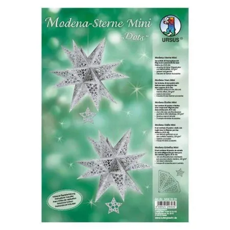 URSUS Modena Stern Mini Dots silber, A4, 2 Stück