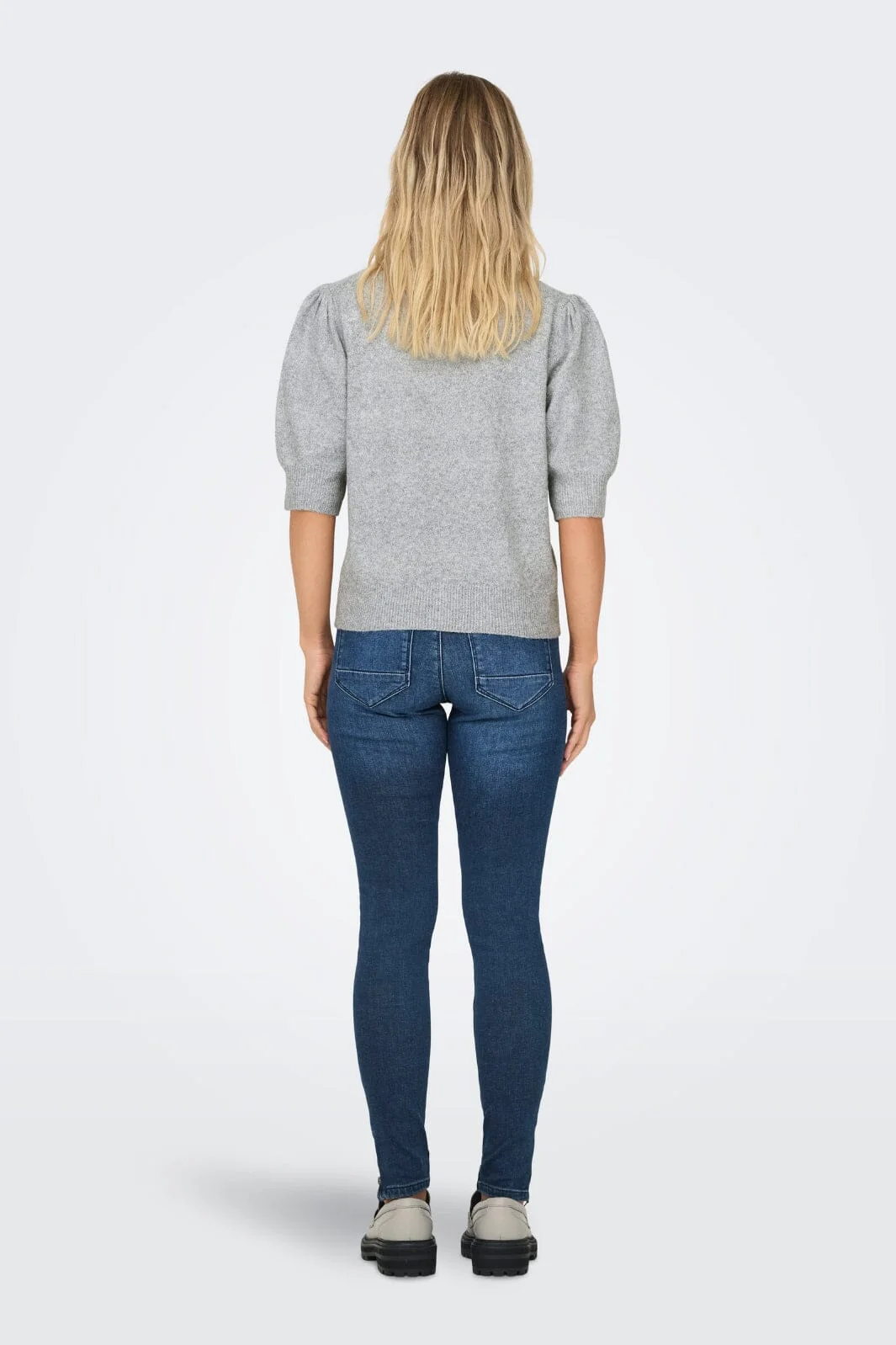 Only Onlrica Life 2/4 Pullover Knt 4602264 light grey melange