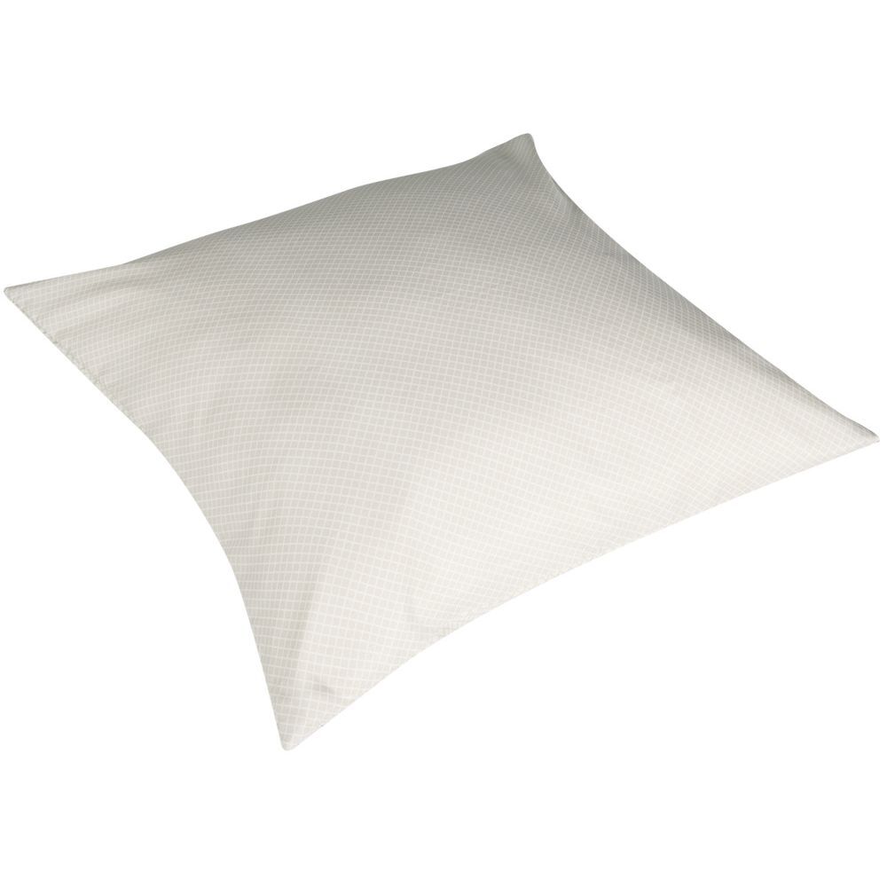 Taie d'oreiller carrée beige blanc imprimé croix X2