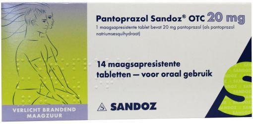 Sandoz Pantoprazol OTC 20mg 14 stuks