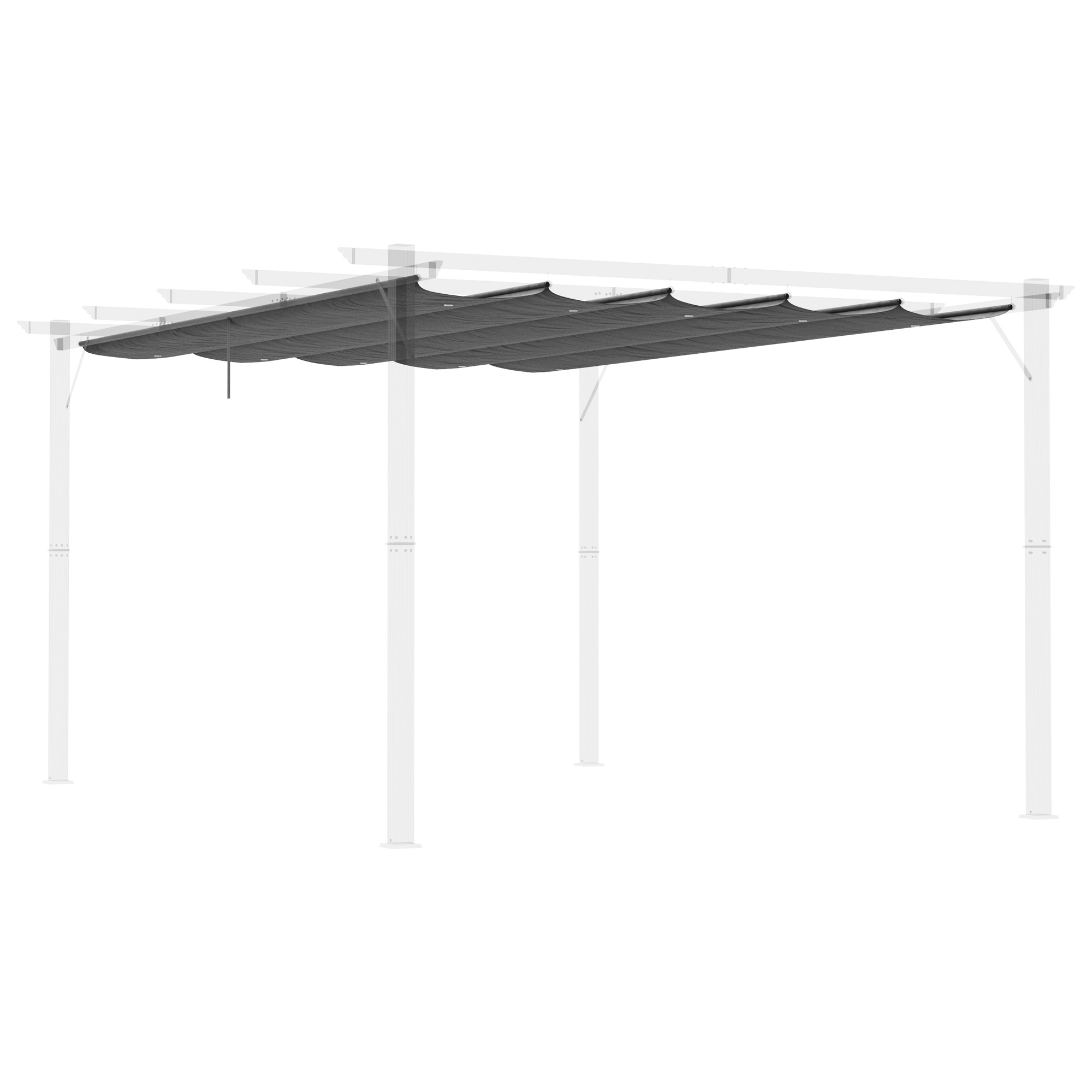 Cobertura para pérgola Outsunny cinza escuro