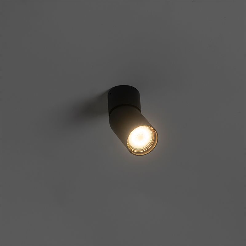 Moderne opbouwspot zwart GU10 50mm - Falo