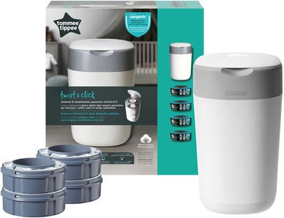 Tommee Tippee Sangenic Twist & Click inkl. 4 Refill, Hvit