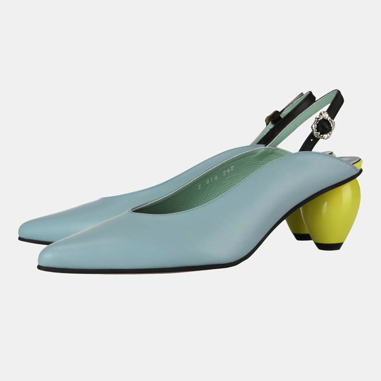 Yuul Yie Sling-back en Cuir bleus - Talon 6 cm