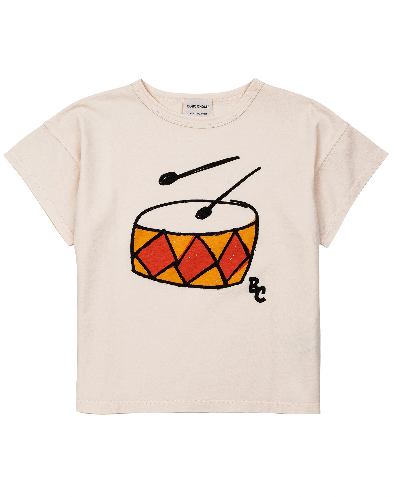 T-Shirt PLAY THE DRUM in offwhite