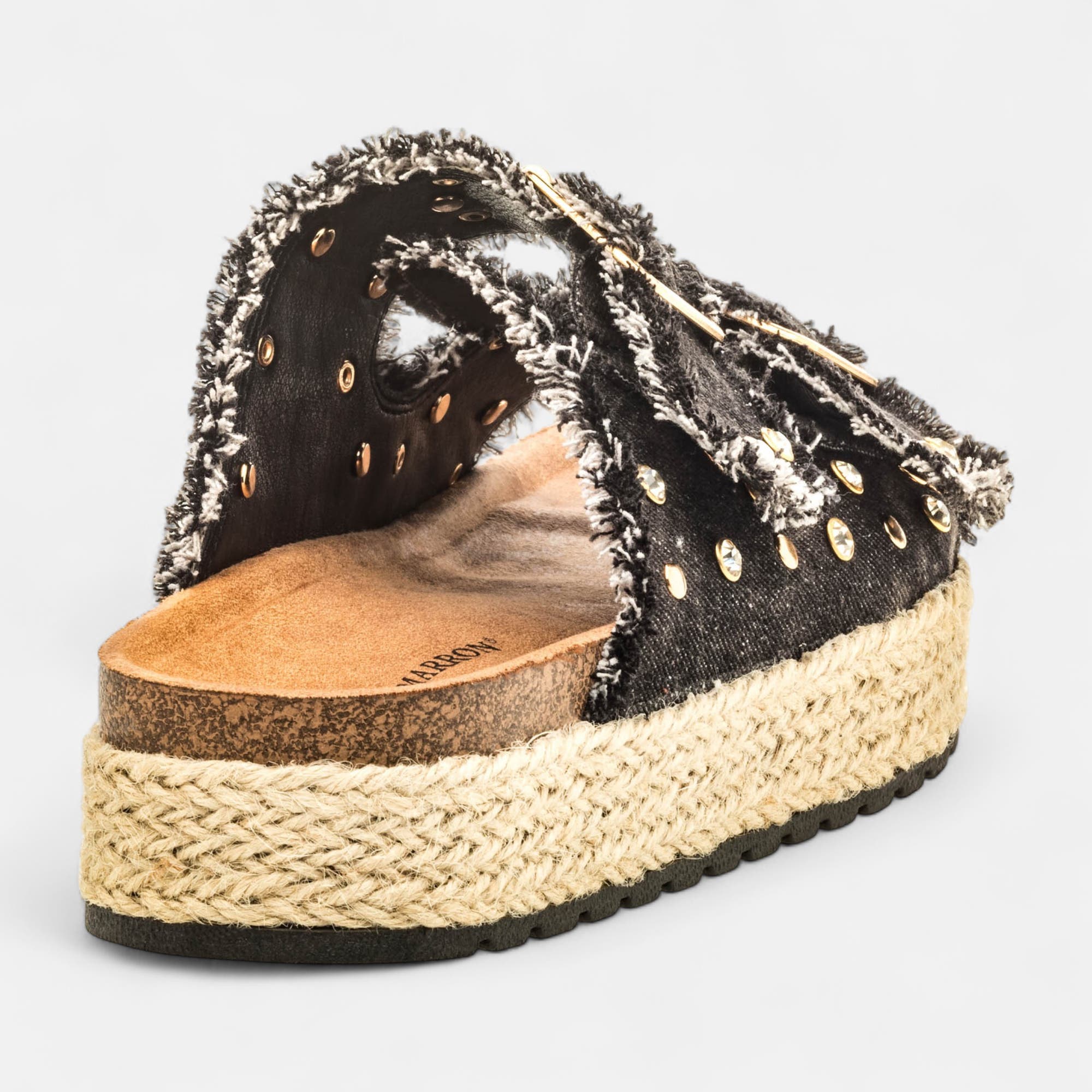 Mules semelle liège Femme noir