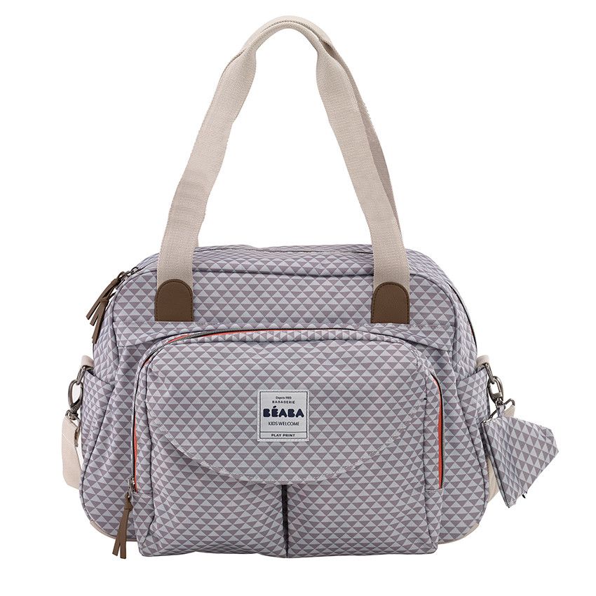 Sac à langer Genève II - Gris/Corail - Doré