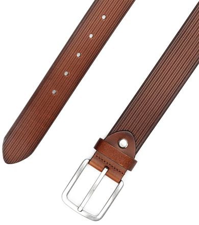 Suitable Riem Structuur Leer Bruin 1100402-022 kopen