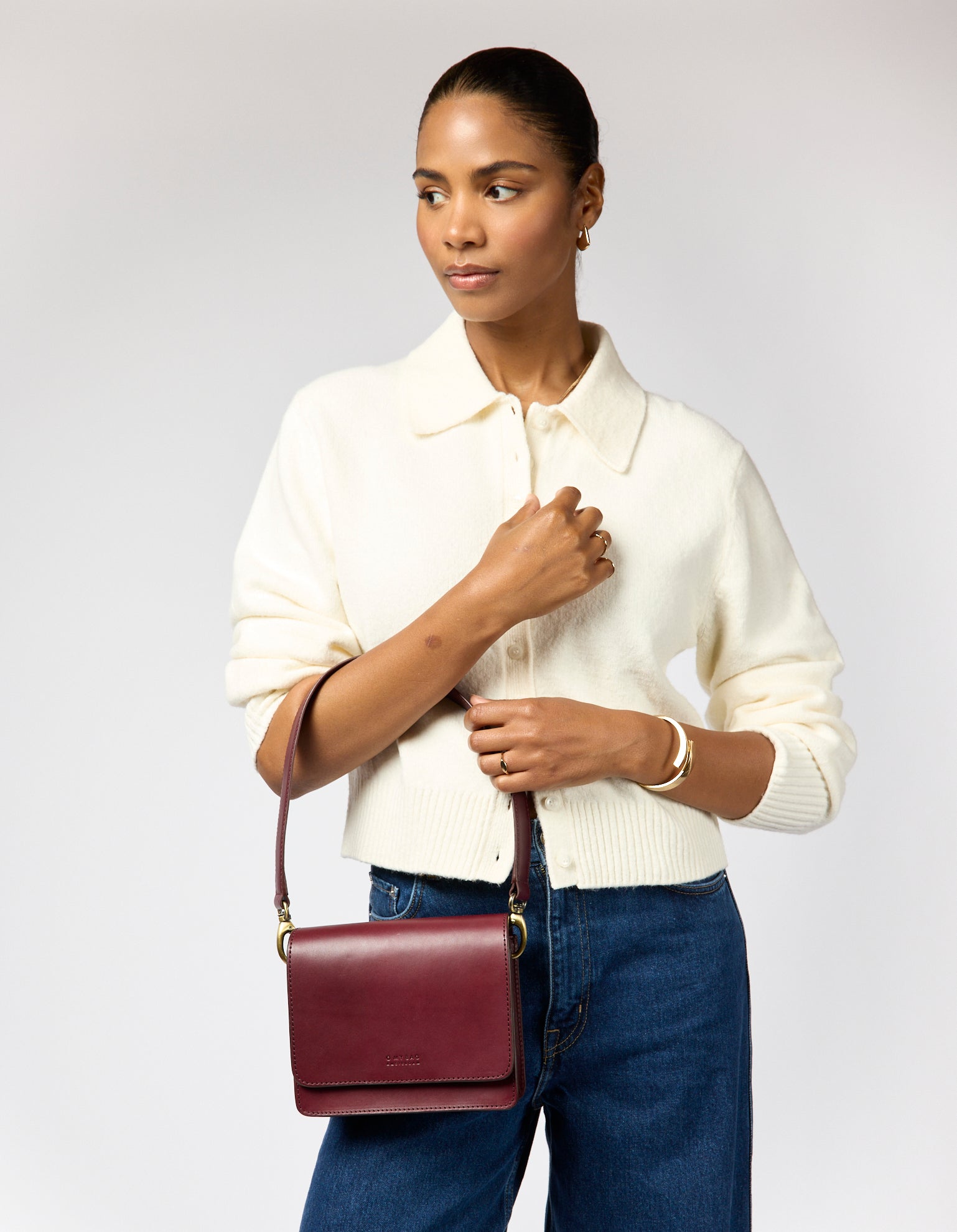 Audrey Mini - Dark Cherry Classic Leather