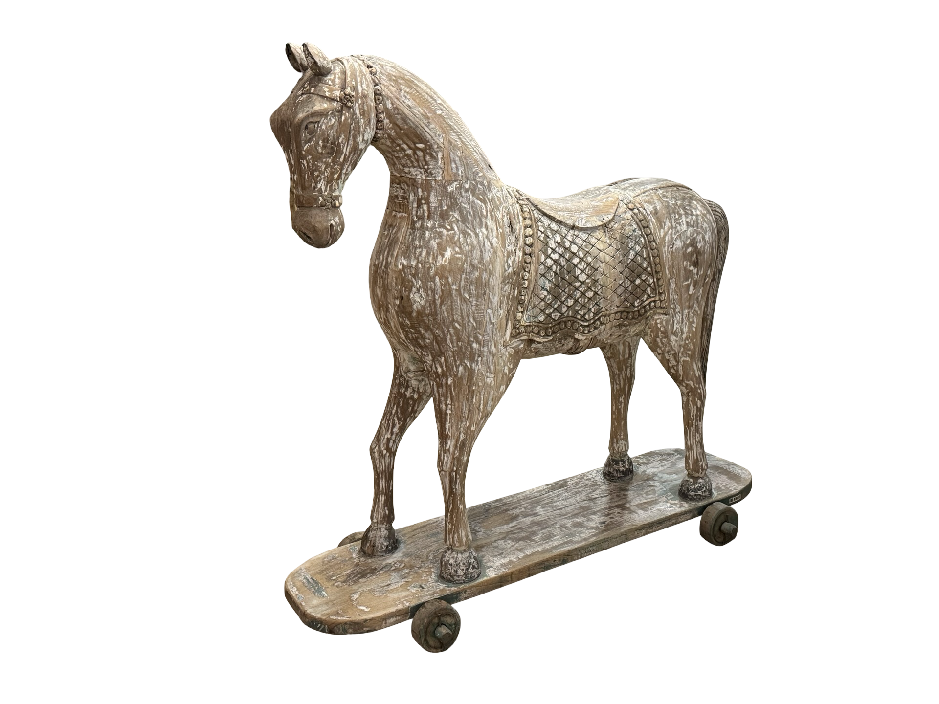 Decoratie houten paard groot
