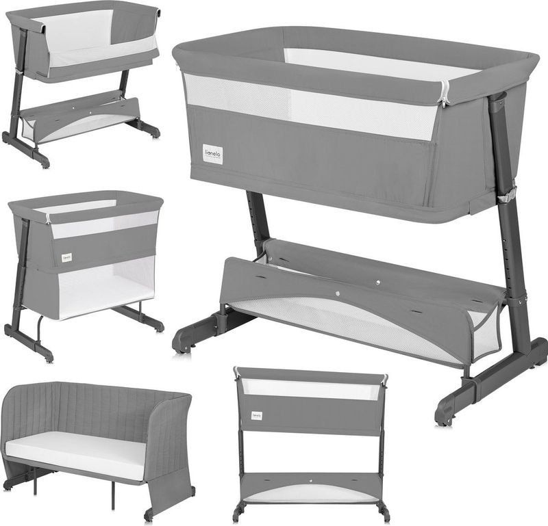 Lionelo - Thomi Plus - Babybed - Co Sleeper - Verstelbaar - Inclusief Matrassen