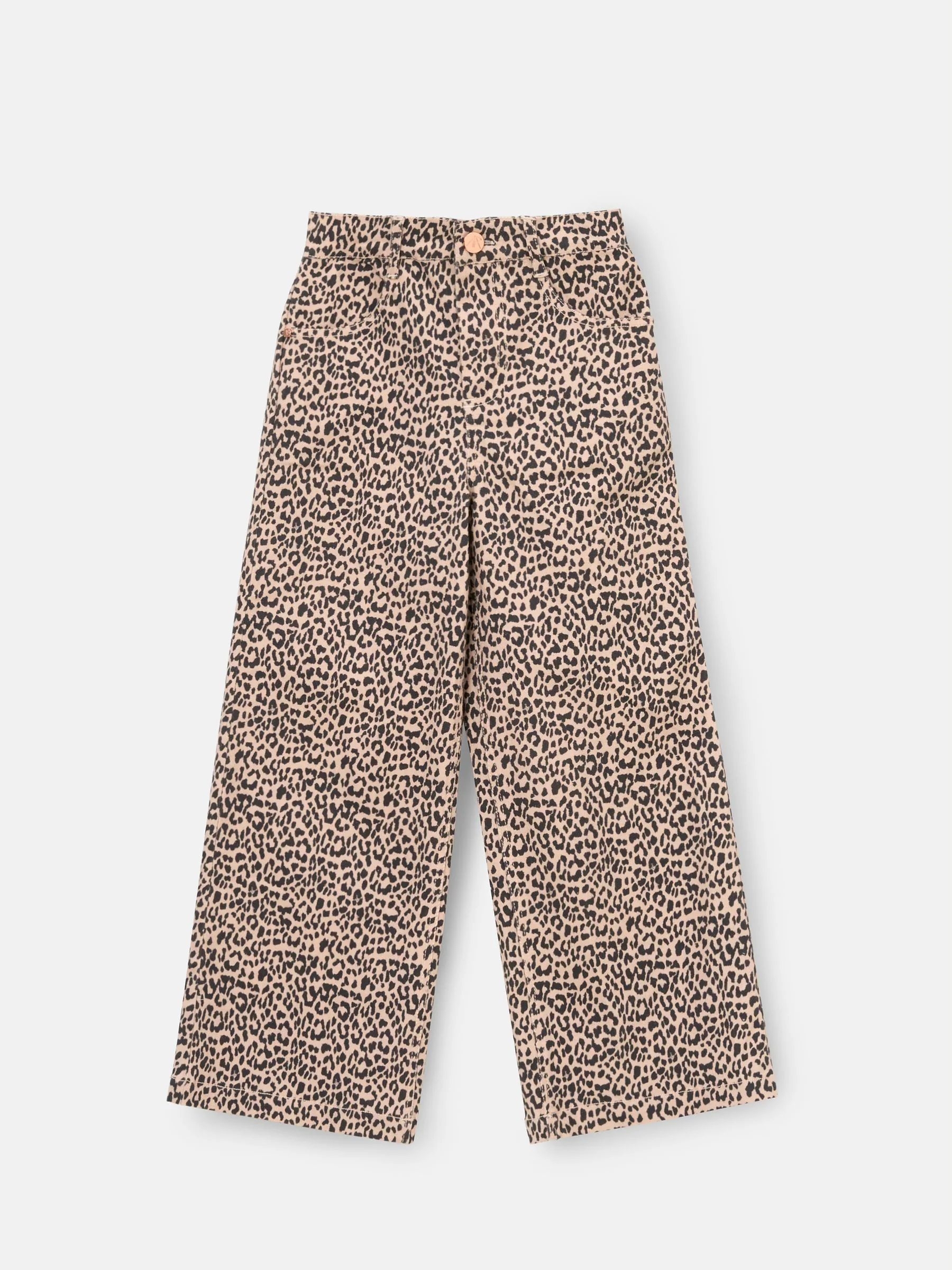 Angel & Rocket Danni Heart Pocket Leopard Print Jeans