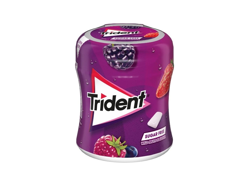 PASTILHAS TRIDENT ELÁSTICAS BOTTLE FRUTOS SILVESTRES 82.6G