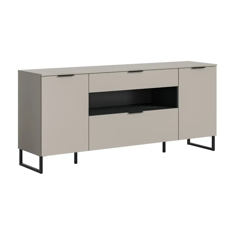Hioshop Noida dressoir 2 deuren- 1 vouwdeur- 1 lade- 1 plank kasjmier decor
