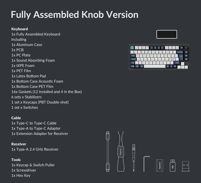 Keychron Q1 Max trådløst tastatur (Red switches)