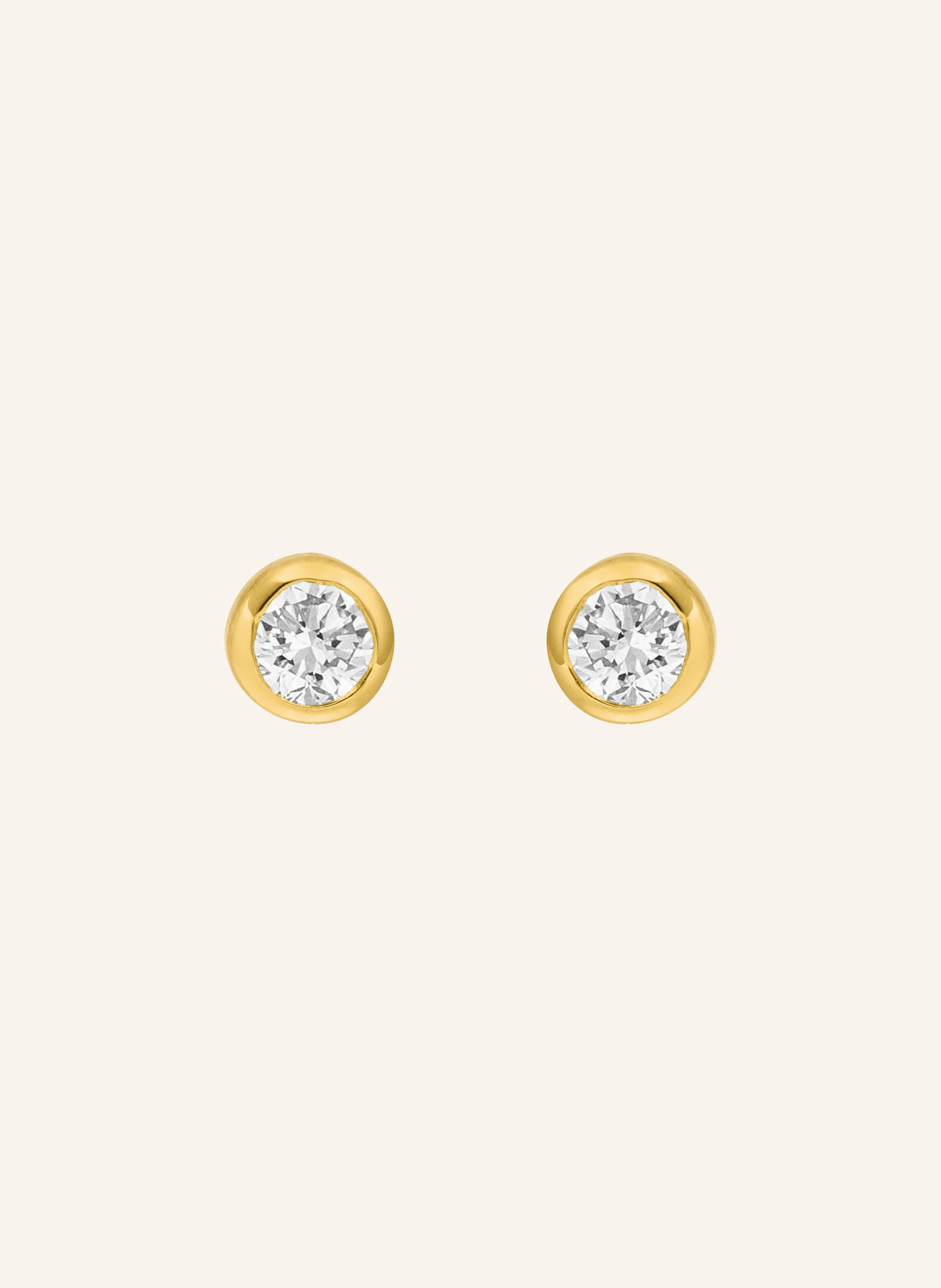 Leaf Ohrstecker MY FIRST DIAMOND 18 Karat Gelbgold mit Diamanten