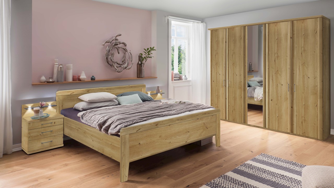 Bed Bienne Tradi bianco eiche