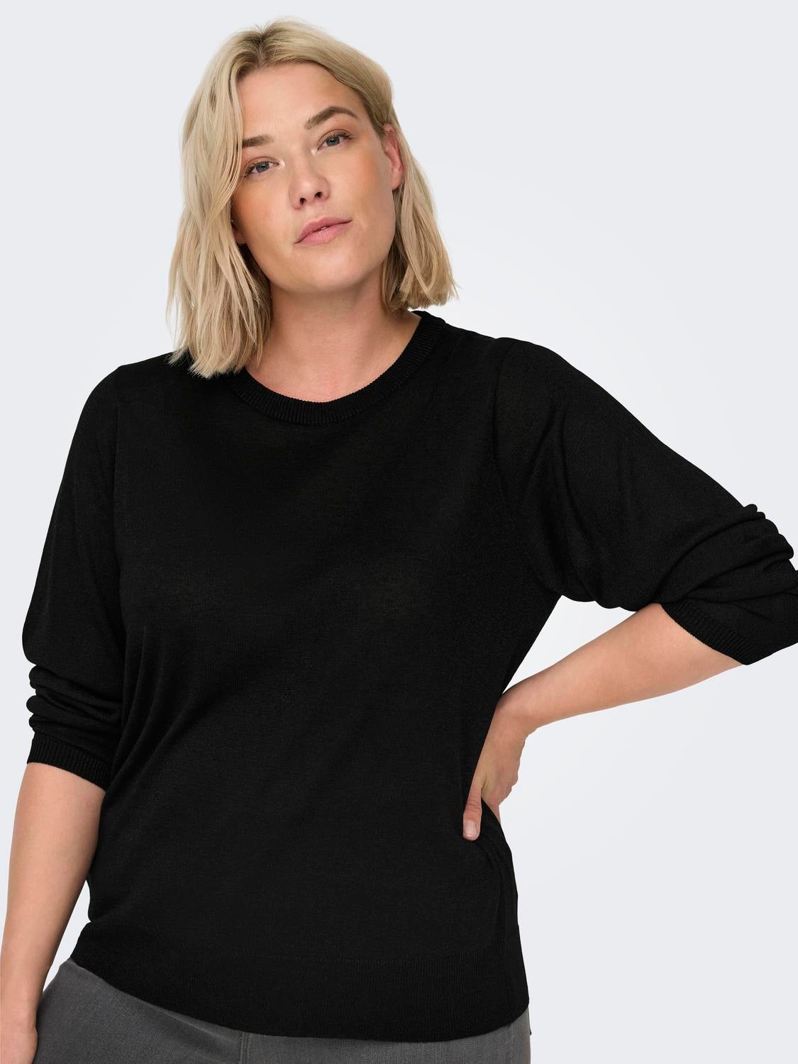 CARMELLA Strickpullover Black