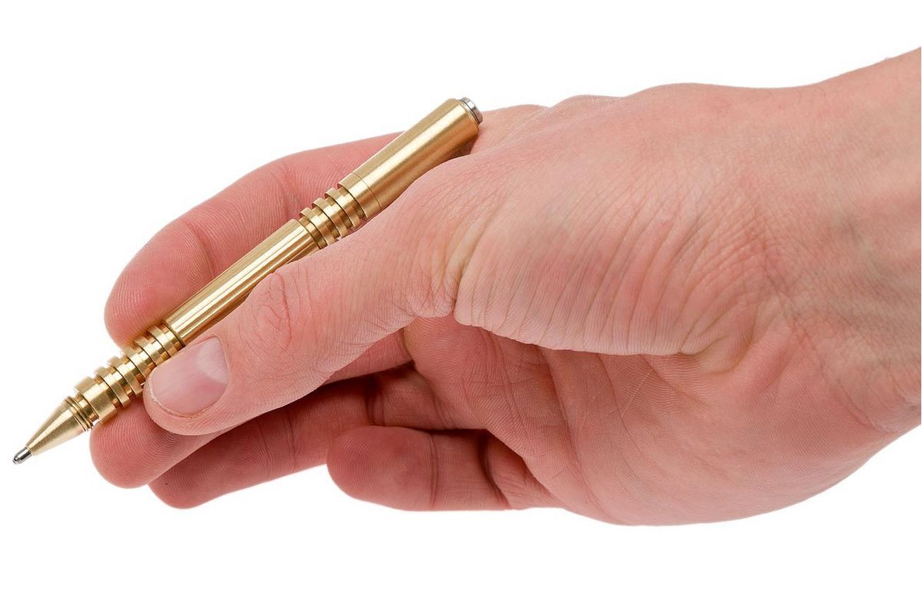 Rick Hinderer Investigator Pen Brass/Messing, tactische pen