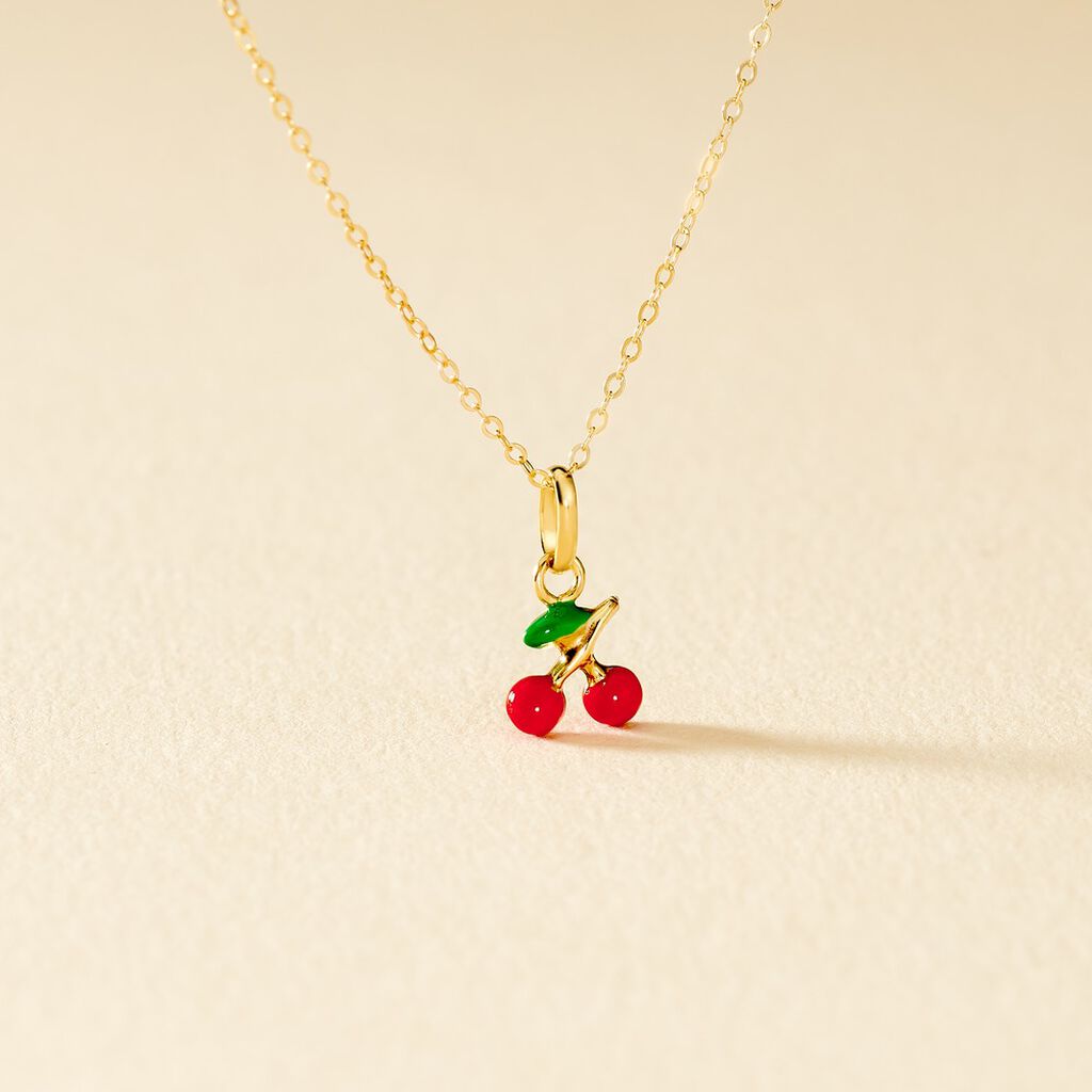 Collier Cherry Cerise Or Jaune