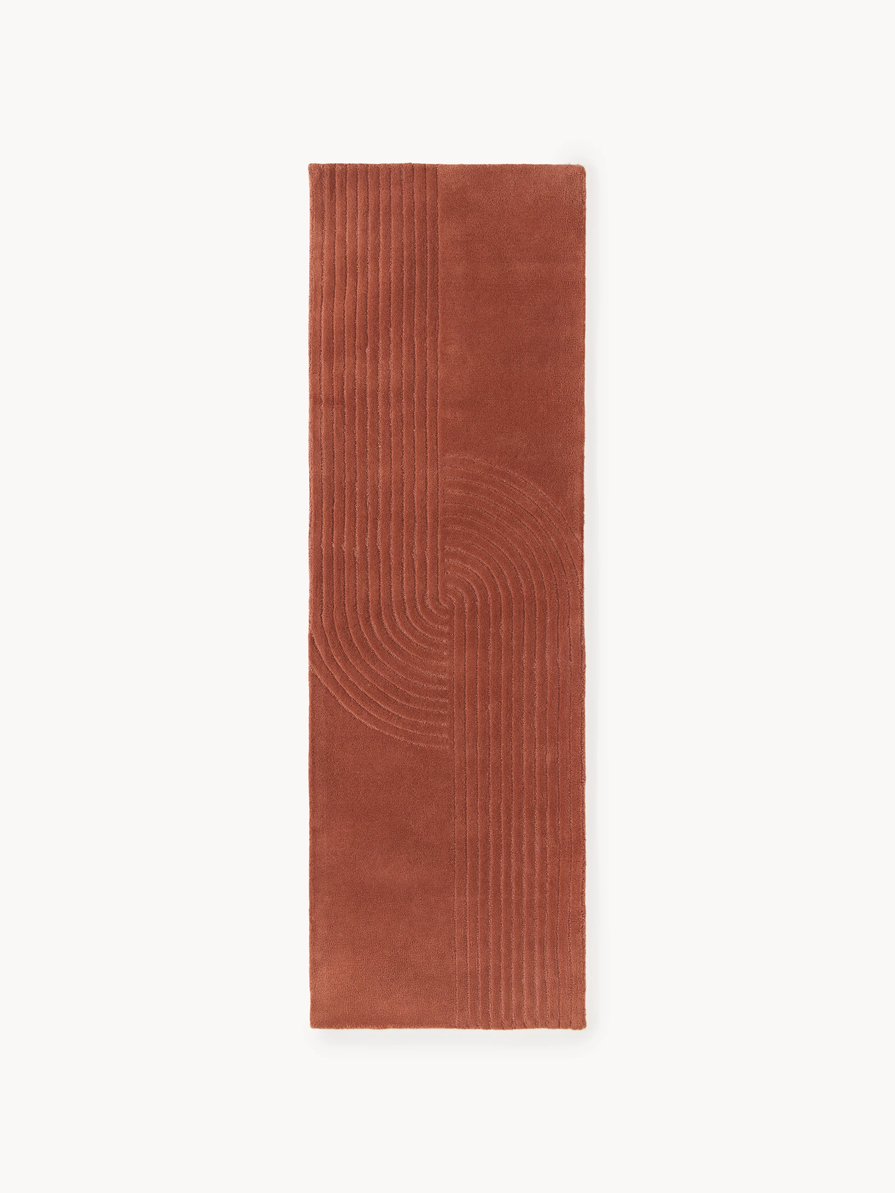 Handgetuft wollen loper Mason