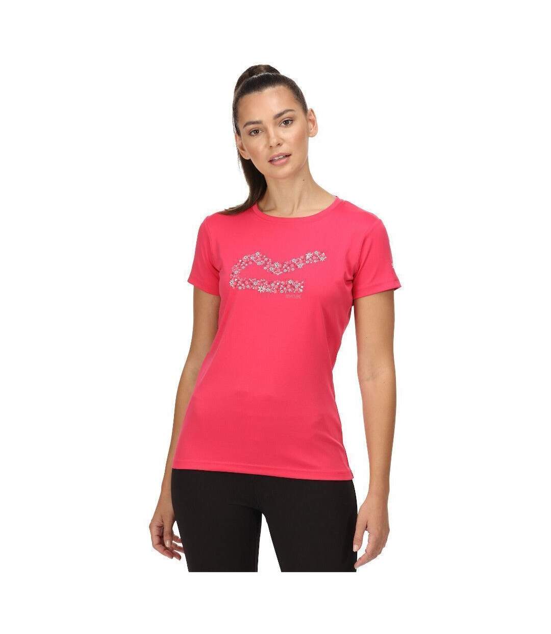 Regatta - T-shirt FINGAL - Femme (Rose vif) - UTRG7112