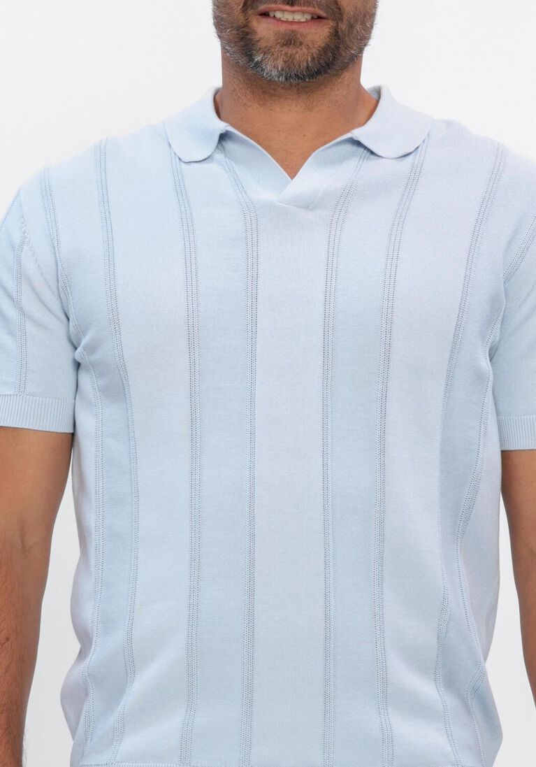 lichtblauwe gentiluomo polo polo no buttons ss