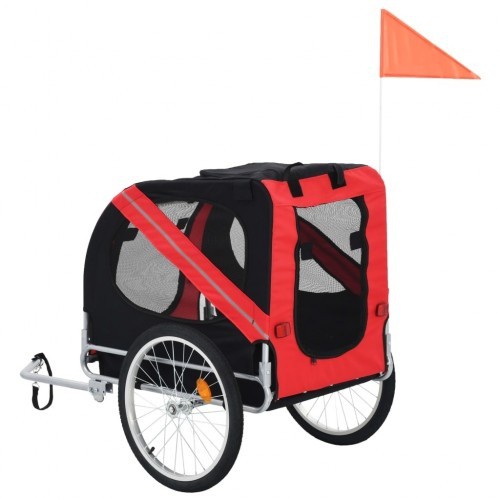 Reboque preto para bicicletas de animais de estimação
