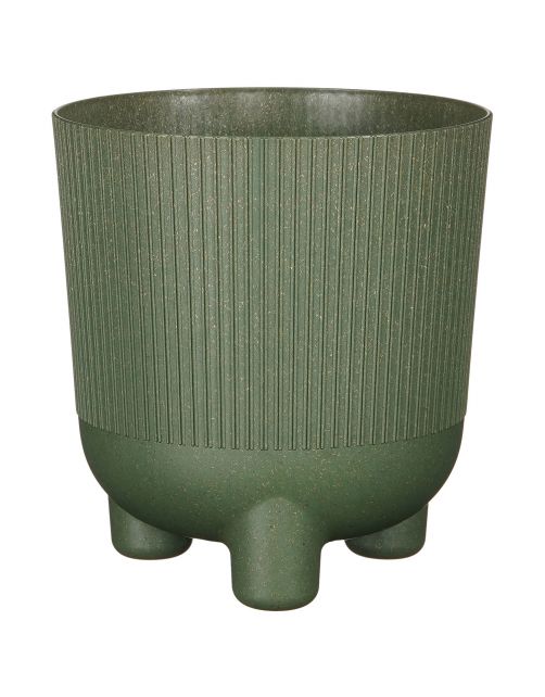Mica Decorations Cortado Pot Rond - Bloempotten - Ø18x20 cm Groen