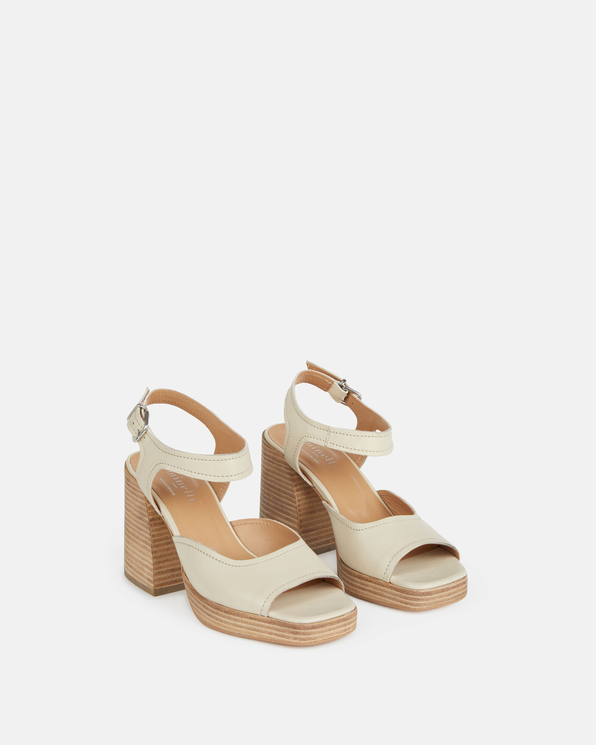 SANDALES à TALONS LANNA Ecru