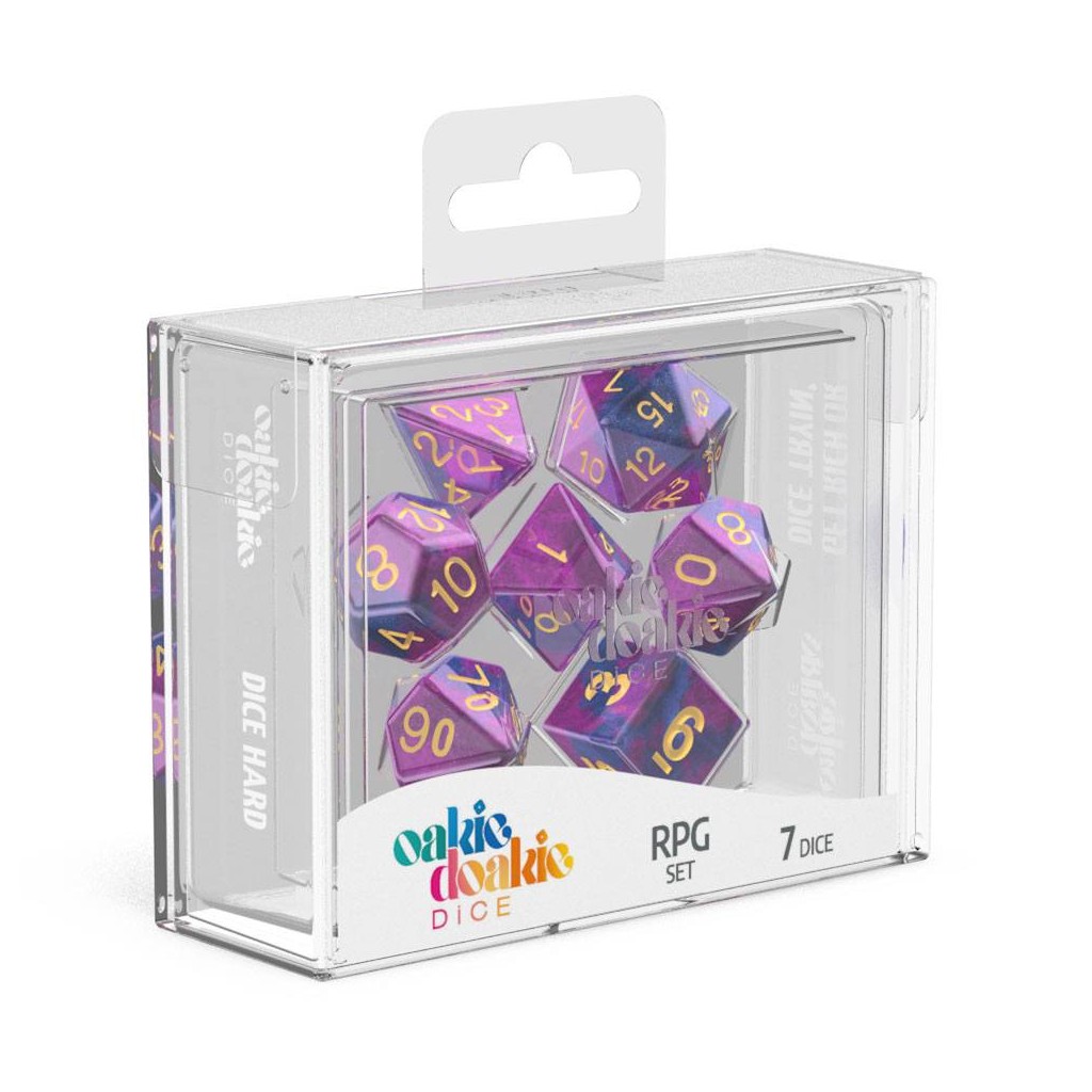 Oakie Doakie Dice dés RPG-Set Gemidice - Amethyst (7)