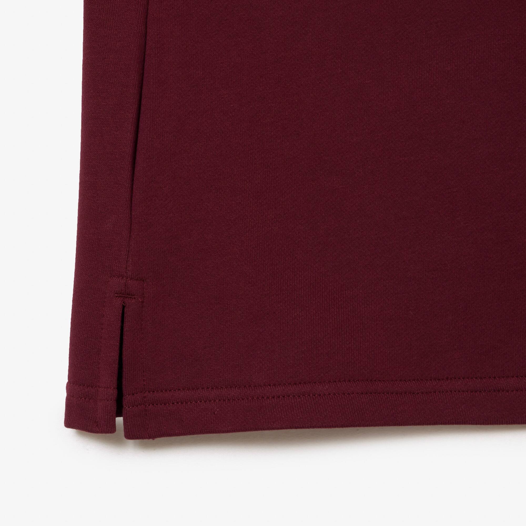 Robe sweatshirt à capuche en molleton de coton Pantalons & Robes - Rouge - Lacoste - Fille