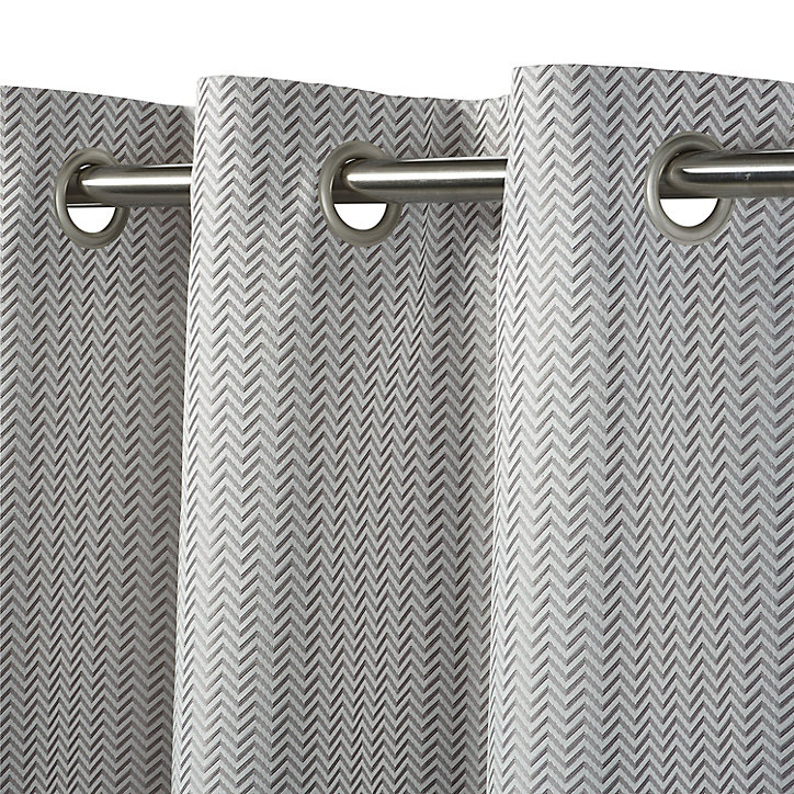 Rideau occultant polyester Jalna gris L.260 x l.140 cm