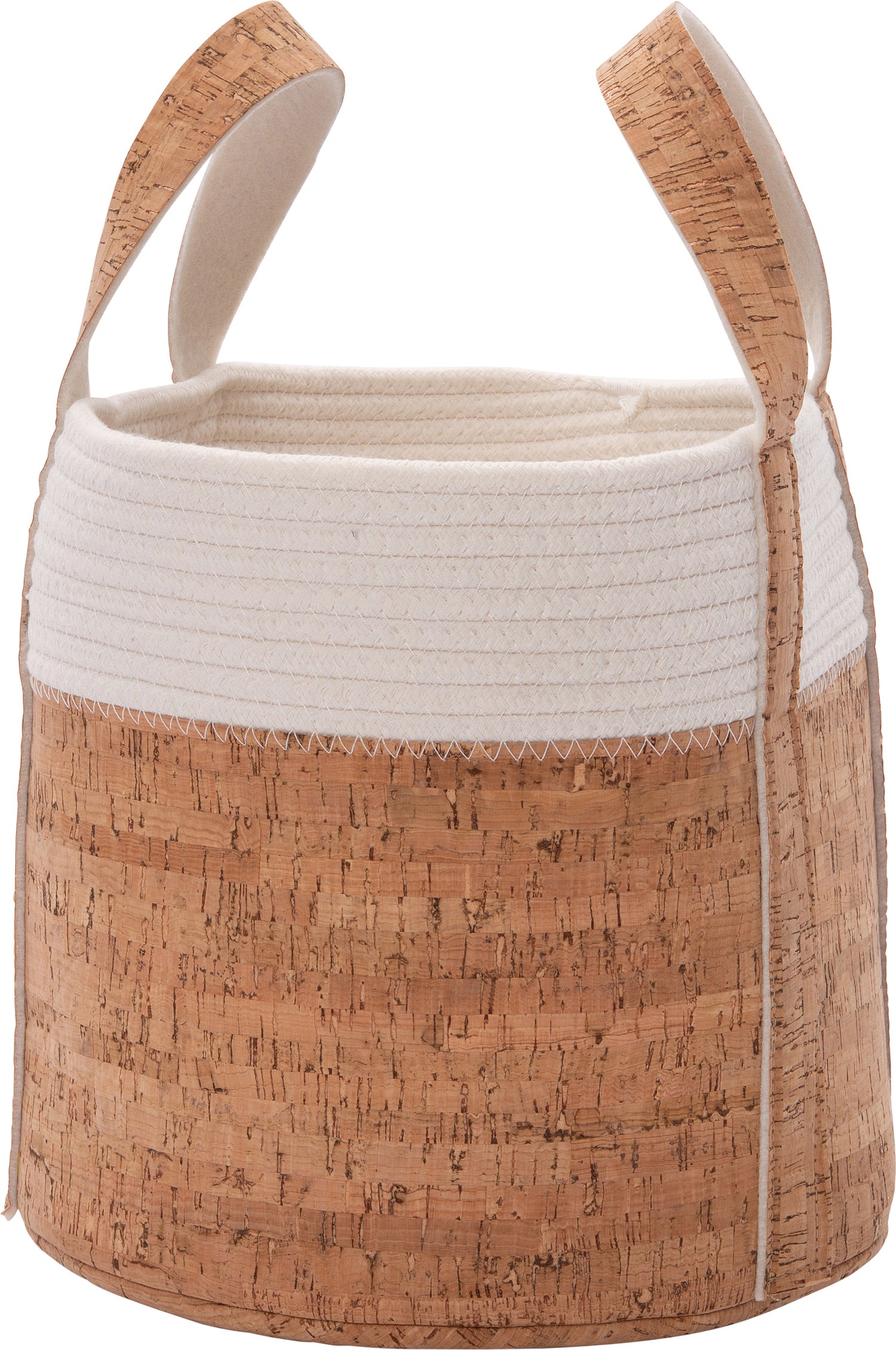Intratuin opbergmand Julan wit / naturel D 25 H 25 cm