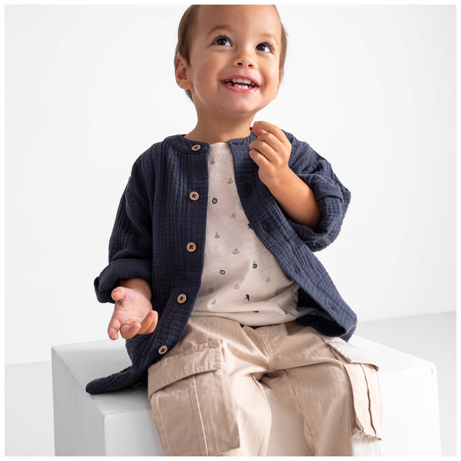 Prénatal peuter broek  effen beige