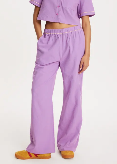 Gestreepte pull-on broek roze (ROS)