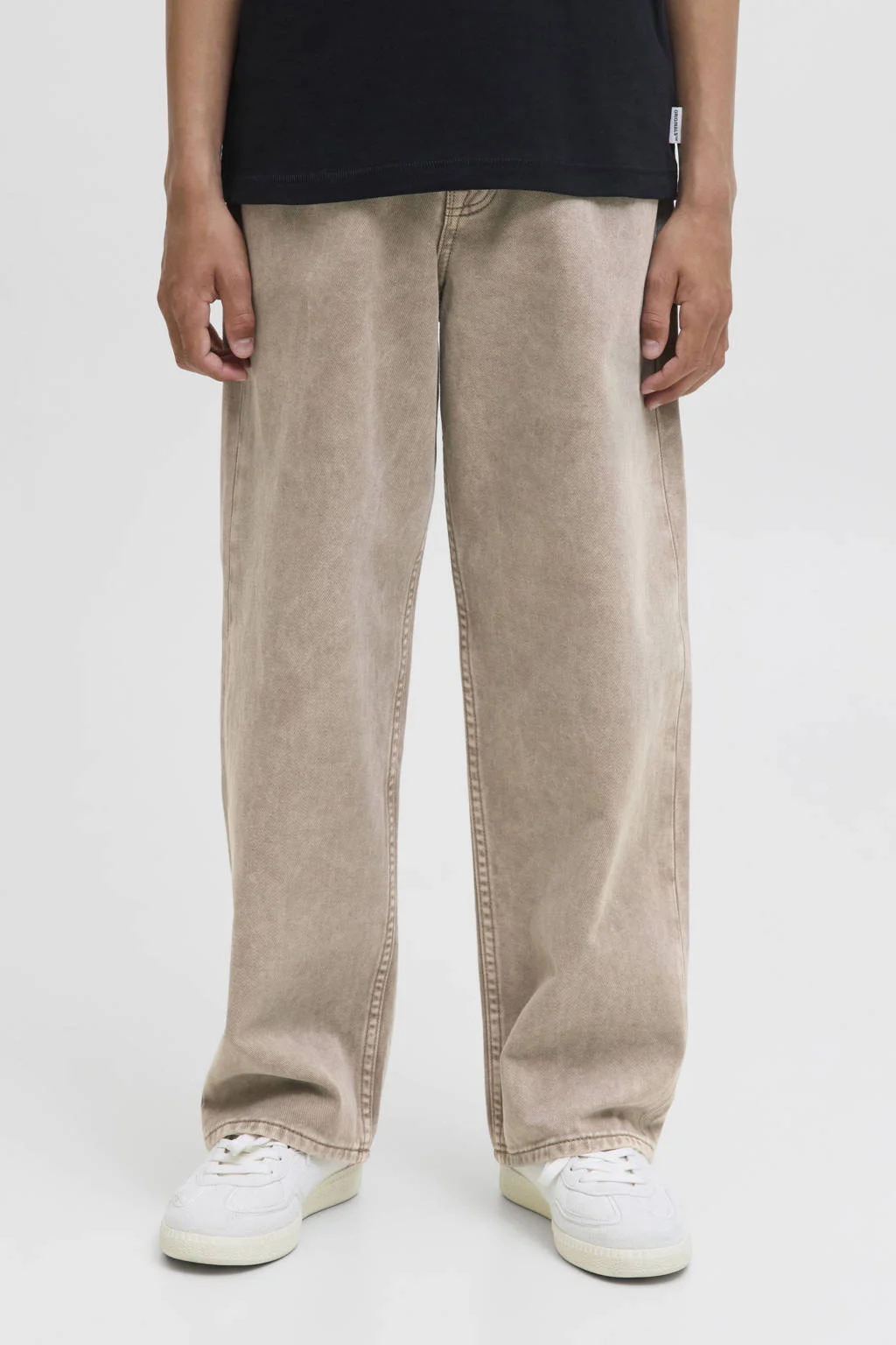 JACK & JONES JUNIOR loose casual broek lichtbruin