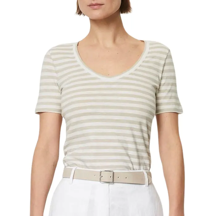Marc O'Polo Striped V-neck Shirt Dames